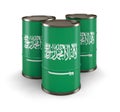 Oil barrel with flag of Saudi Arabia Royalty Free Stock Photo