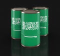 Oil barrel with flag of Saudi Arabia Royalty Free Stock Photo