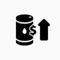 Oil barrel icon vector illustration for oil price forecast presentation