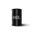 Oil barrel isolated on white background. Vector illustration.