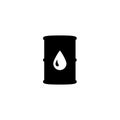 Oil barrel silhouette icon. Clipart image