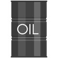 Oil barrel vector icon, petrol fuel gallon metal container icon
