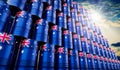 Oil barrels with flag of Australia - 3D illustration