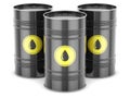 Oil barrels isolated