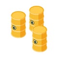 Oil Barrels Isometric Composition Royalty Free Stock Photo