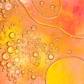 Oil bubbles on a water surface Royalty Free Stock Photo