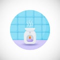 Oil burner flat icon