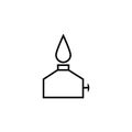 Oil burner simple vector icon