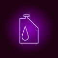 oil can drop outline icon in neon style. Elements of car repair illustration in neon style icon. Signs and symbols can be used for Royalty Free Stock Photo