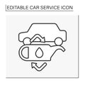 Oil change line icon