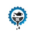 oil change logo vector icon with circle arrow sign symbol