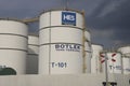 Oil and chemical storage tanks of Hes Botlek in Rotterdam harbor