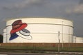 Oil and chemical storage tanks of Vopak in Rotterdam harbor