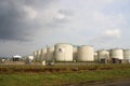 Oil and chemical storage tanks of Vopak in Rotterdam harbor