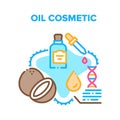 Oil Cosmetic Vector Concept Color Illustration Royalty Free Stock Photo