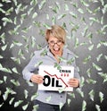 Oil crisis chart Royalty Free Stock Photo