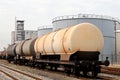 Oil depot and liquid train car