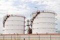 Oil depot storage tanks