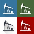 Oil derrick icon. Royalty Free Stock Photo