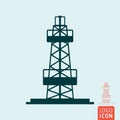 oil derrick icon isolated