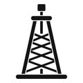 Oil derrick icon, simple style