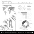 Oil derrick infographic. Royalty Free Stock Photo