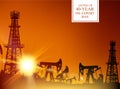 Oil derrick infographic