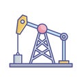 oil drilling machine Vector Icon which can easily modify or edit