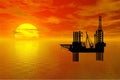 Oil-drilling platform Royalty Free Stock Photo