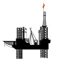 Oil drilling platform Royalty Free Stock Photo