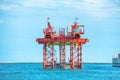 Oil drilling platform offshore