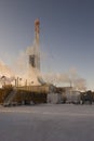 Oil drilling rig in the Arctic Royalty Free Stock Photo