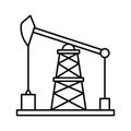 Oil drilling Vector Icon which can easily modify or edit Royalty Free Stock Photo