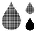 Oil Drop Halftone Dotted Icon Royalty Free Stock Photo