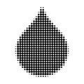 Oil Drop Halftone Dotted Icon Royalty Free Stock Photo