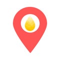 Oil drop or honey location map pin pointer icon. Element of map point for mobile concept and web apps. Icon for website design and Royalty Free Stock Photo