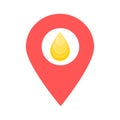 Oil drop or honey location map pin pointer icon. Element of map point for mobile concept and web apps. Icon for website design and Royalty Free Stock Photo