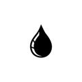 Oil Drop, Petroleum Droplet Flat Vector Icon