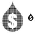 Oil Drop Price Halftone Dot Icon Royalty Free Stock Photo