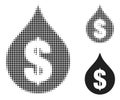 Oil Drop Price Halftone Dotted Icon Royalty Free Stock Photo