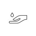 Oil drop for spa, hand outline icon. Signs and symbols can be used for web, logo, mobile app, UI, UX Royalty Free Stock Photo