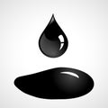 Oil drop and spill