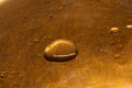 Oil Drops on Metal surface Royalty Free Stock Photo