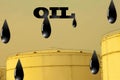 Oil drops on oiltank Royalty Free Stock Photo