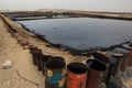 Oil dump evaporation lake, Riyadh, Saudi Arabia, March 2020