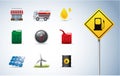 Oil and energy icons Royalty Free Stock Photo