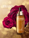 Oil Essence Hydrating Concentrate Bottle Template for Ads