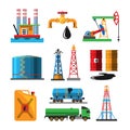 Oil extraction transportation vector illustration Royalty Free Stock Photo