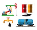 Oil extraction transportation vector illustration Royalty Free Stock Photo