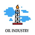 Oil factory icon symbol